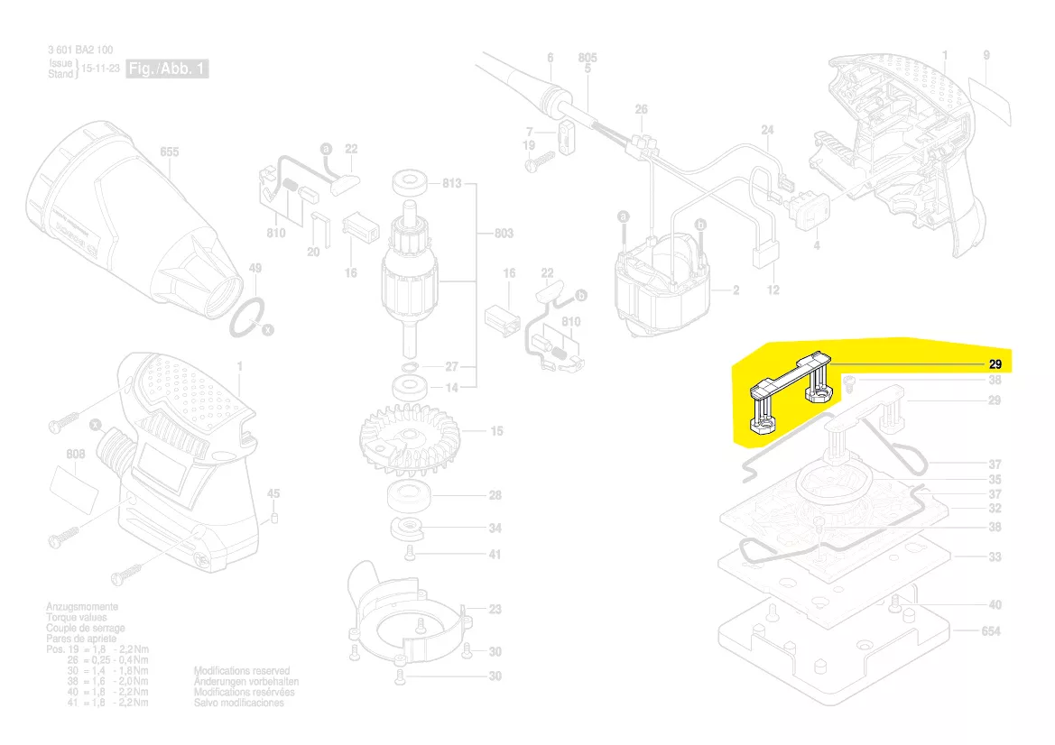 Branche oscillante réf. 2 609 101 302